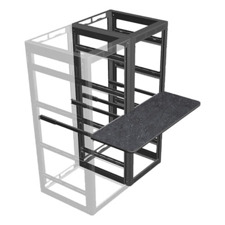 WS2-W27-18 Middle Atlantic Two Bay Laminate Writing Shelf, 18 Inch Deep, Fits 27 Inch Deep WRK Series Racks