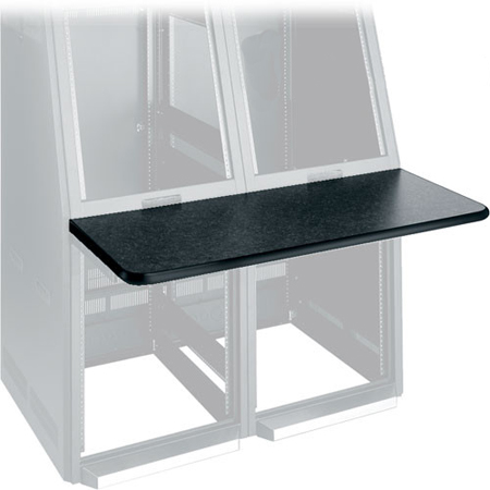 WS2-S18-GBC Middle Atlantic Two Bay Straight Black T-Mold Trim - Center (Left And Right Side Unfinished)