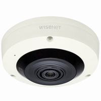 XNF-8010R Hanwha Vision X Series 1.6mm 30FPS @ 6MP Outdoor IR Day/Night WDR Fisheye IP Security Camera 12VDC/POE