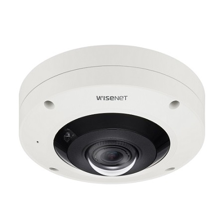XNF-9010RVM Hanwha Techwin 1.08mm 30FPS @ 12MP Outdoor IR Day/Night WDR Fisheye IP Security Camera 12VDC/POE