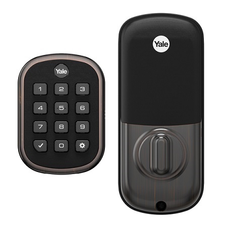 YRD136-ZW2-0BP Yale Pro Pushbutton Deadbolt Z-Wave Key Free - Oil Rubbed Bronze (Permanent)