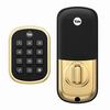 Show product details for YRD136-ZW2-605 Yale Pro Pushbutton Deadbolt Z-Wave Key Free - Bright Brass-PVD