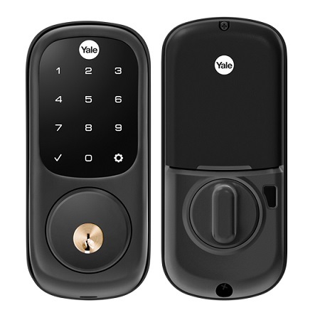 YRD226-NR-BSP Yale Touchscreen No Radio Deadbolt - Black Suede