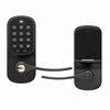 Show product details for YRL216-CBA-0BP Yale Pushbutton Connected by August Lever - Oil Rubbed Bronze (Permanent)