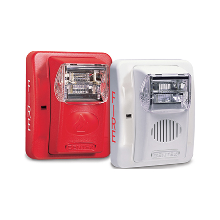 4890010 Potter S-24WR Strobe Light with Wall Mount 24VDC - Red