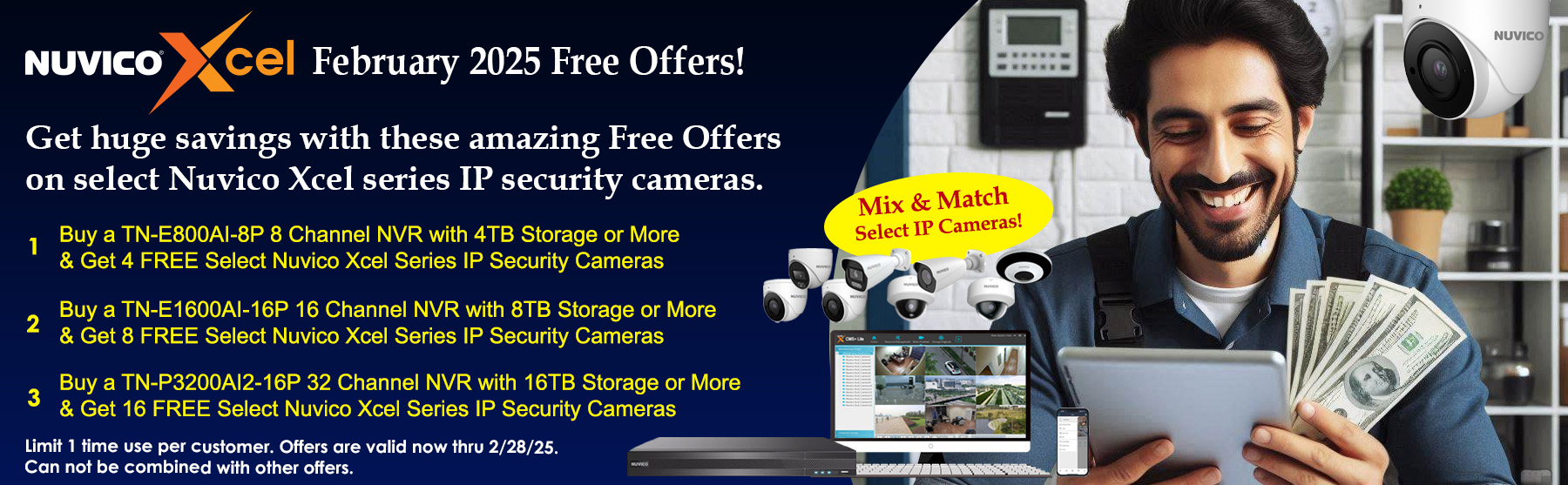 Nuvico Xcel Series Free Security Cameras Offer